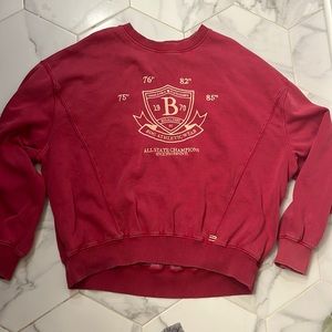 Urban Outfitters BDG red bdg athletics crewneck sweatshirt